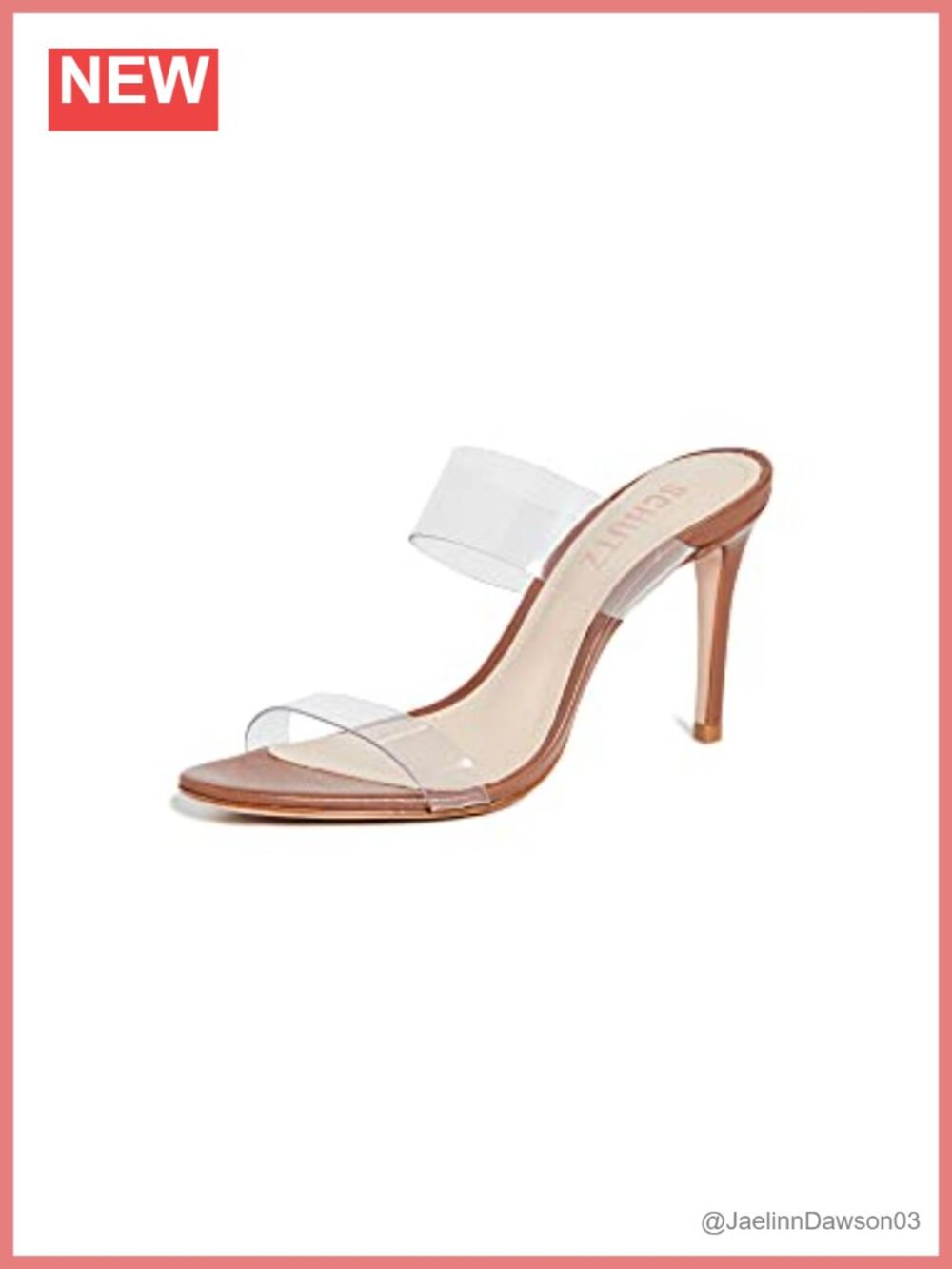 Women's Strappy Stiletto Heel Party Sandals - Transparent Vinyl & Leather